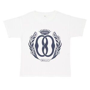 BALLY MEN'S S FOILED TSHIRT IN WHITE (NEW, NEVER WORN)